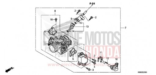 THROTTLE BODY CBF125NAJ de 2018